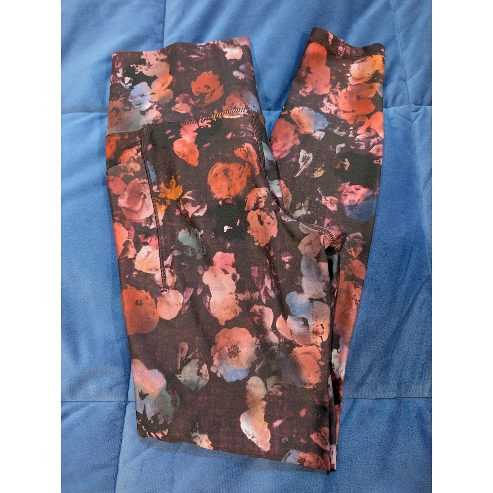 Athleta Salutation Stash II Tights Small Dappled Bloom Floral Leggings